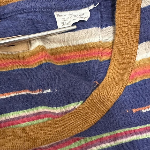 Levi’s Made & Crafted Striped Long Sleeve Plus size men 1X XXL in Blue orange - Picture 8 of 8